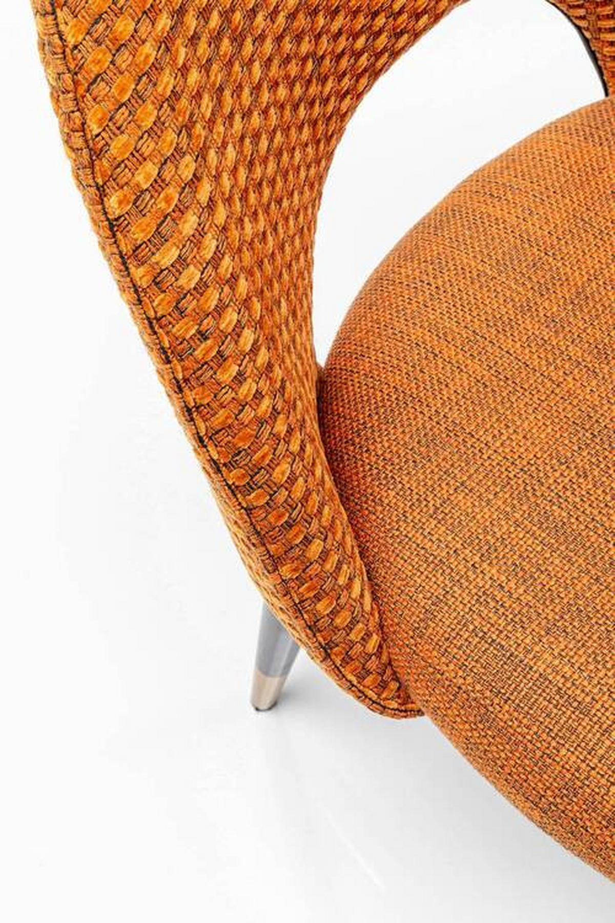 STUHL HUDSON - Goldfarben/Schwarz, Design, Textil/Metall (49/84/54cm) - Ambia Home