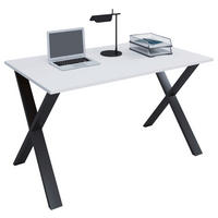 SCHREIBTISCH 140/50/76 cm  in Schwarz, Weiß  - Schwarz/Weiß, MODERN, Holzwerkstoff/Metall (140/50/76cm) - MID.YOU