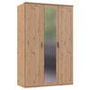 DREHTÜRENSCHRANK in Eiche Artisan  - Schwarz/Eiche Artisan, Konventionell, Glas/Holzwerkstoff (135/210/58cm) - MID.YOU