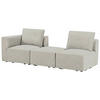 SOFFA i fleece beige  - beige/svart, Design, trä/textil (230,5/65/90cm) - Livetastic