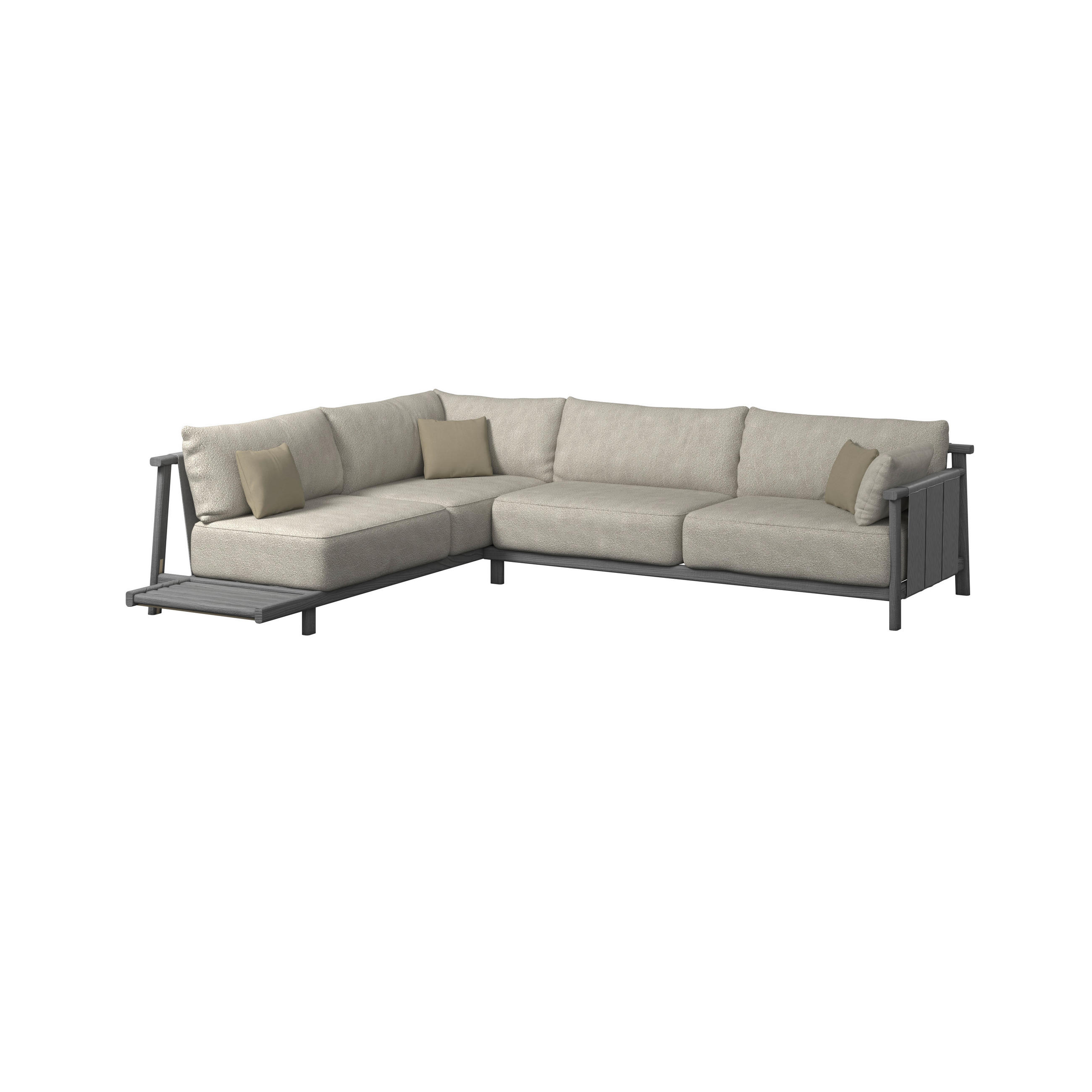Dieter Knoll Loungegarnitur Mari Anthrazit, Taupe 308x264 cm