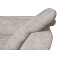 WOHNLANDSCHAFT Creme Struktur  - Creme/Schwarz, KONVENTIONELL, Textil/Metall (188/357/253cm) - Carryhome