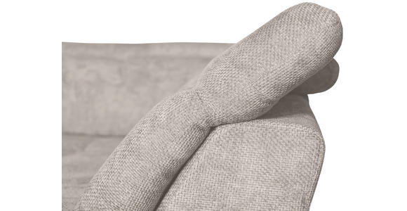 WOHNLANDSCHAFT Creme Struktur  - Creme/Schwarz, KONVENTIONELL, Textil/Metall (188/357/253cm) - Carryhome