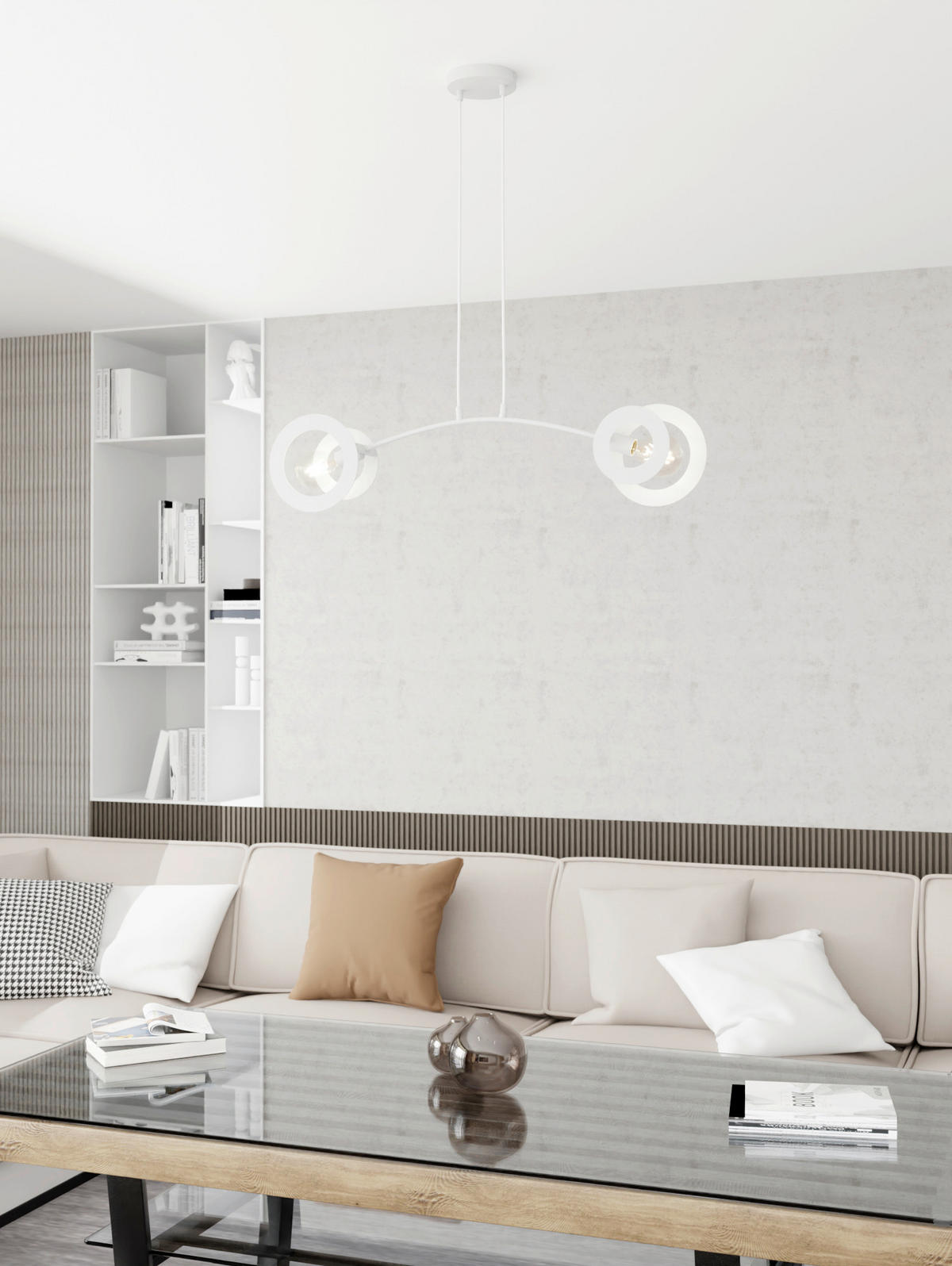 HÄNGELEUCHTE  89/14/120 cm    - Weiß, LIFESTYLE, Metall (89/14/120cm)