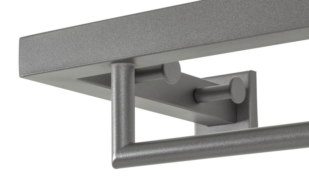 WANDGARDEROBE  in Anthrazit  - Anthrazit, Design, Glas/Metall (108/75/26cm)