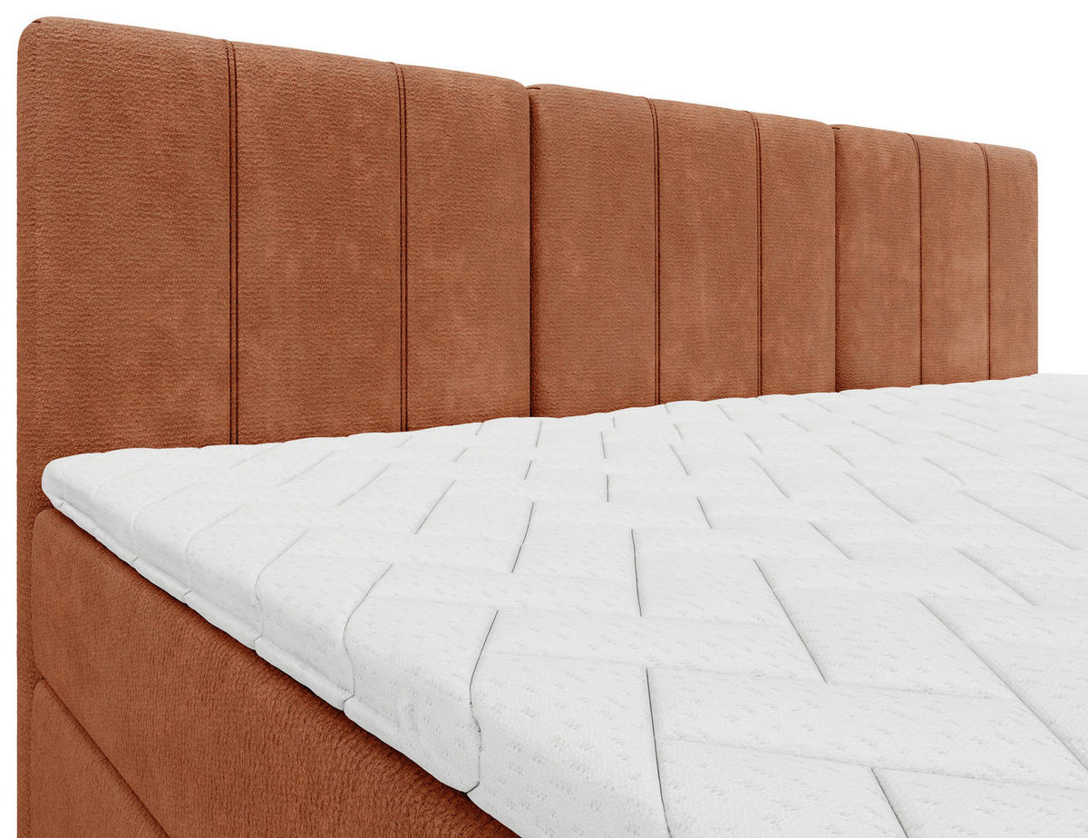 FAMILIENBETT - Rotbraun/Schwarz, Design, Holzwerkstoff/Kunststoff (210/200cm) - Esposa