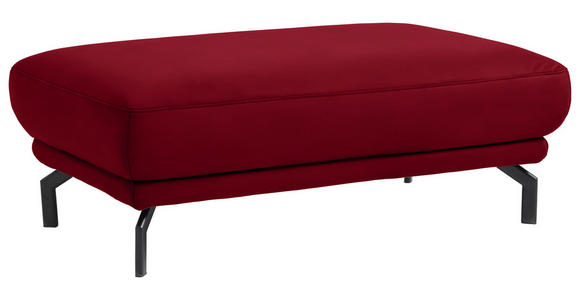 HOCKER in Textil Rot - Rot/Schwarz, Design, Textil/Metall (127/46/72cm) - Dieter Knoll