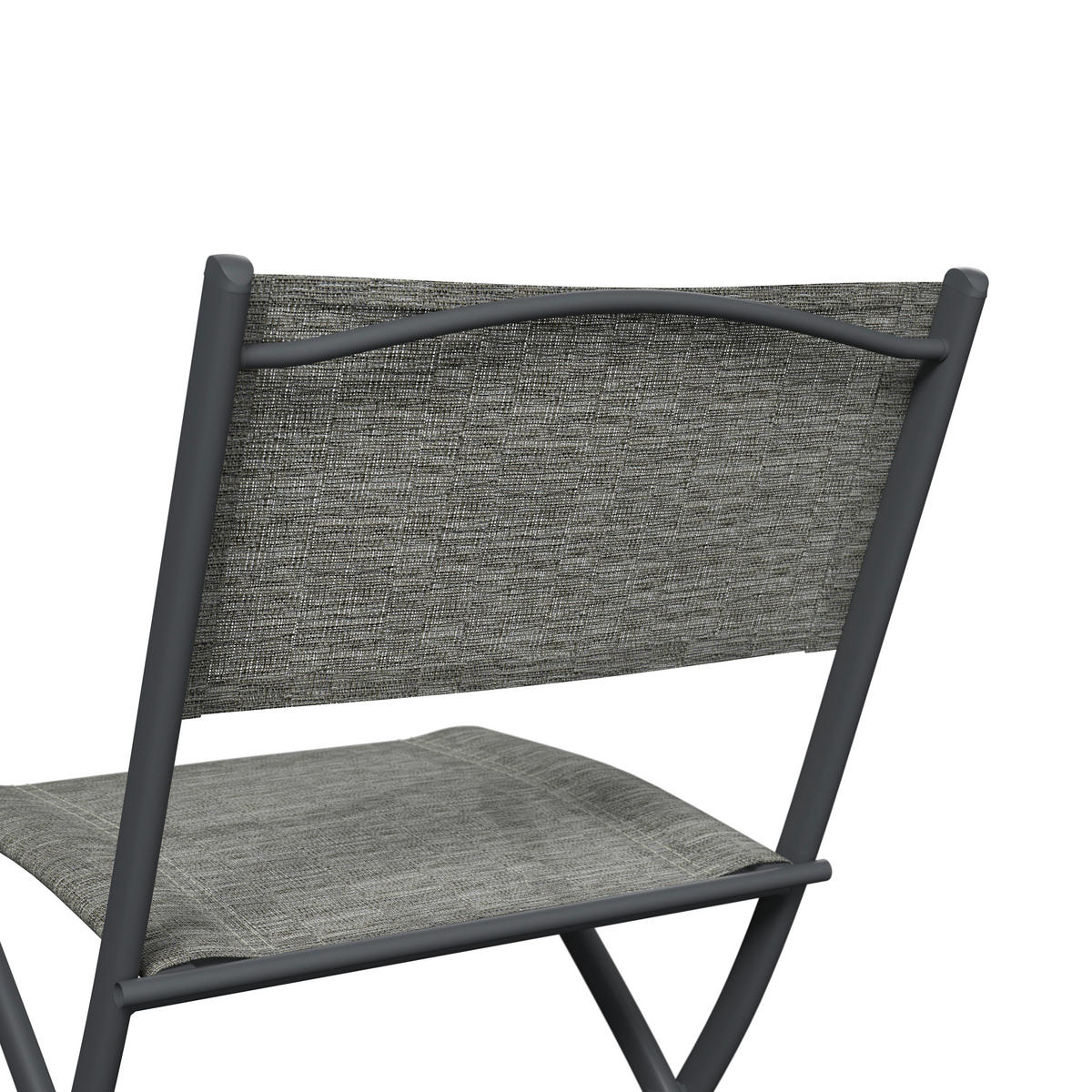 GARTENSET 5-teilig  - Dunkelgrau/Anthrazit, Basics, Glas/Textil - Xora