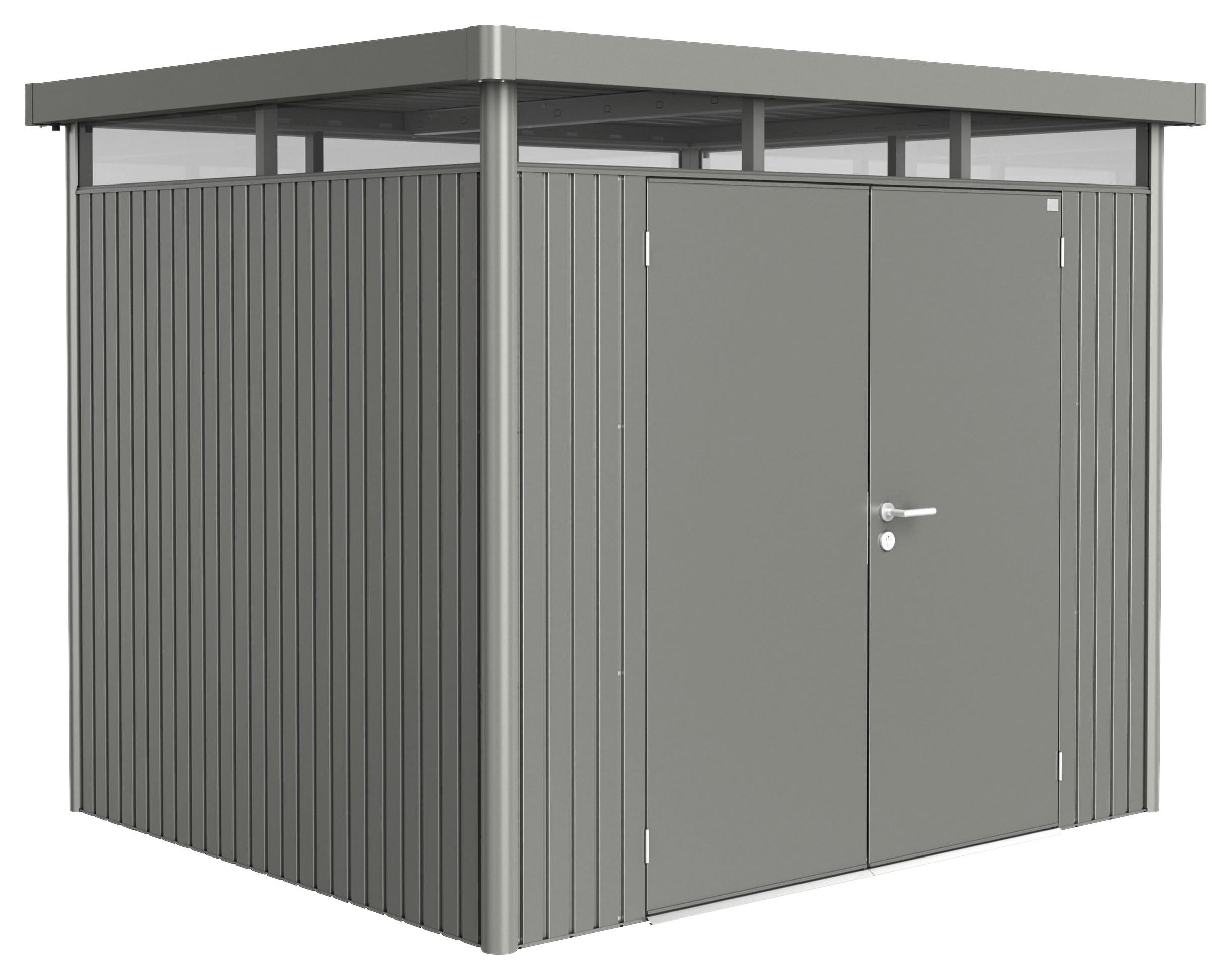 GERÄTEHAUS 275/222/235 cm  - Grau, Design, Metall (275/222/235cm) - Biohort