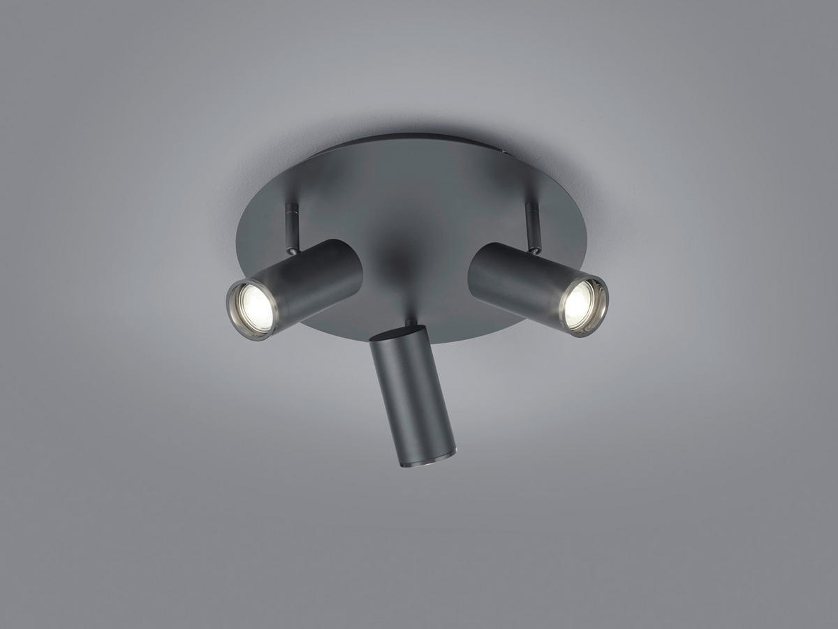 DECKENLEUCHTE 35/20 cm  - Schwarz, KONVENTIONELL, Metall (35/20cm) - Hell