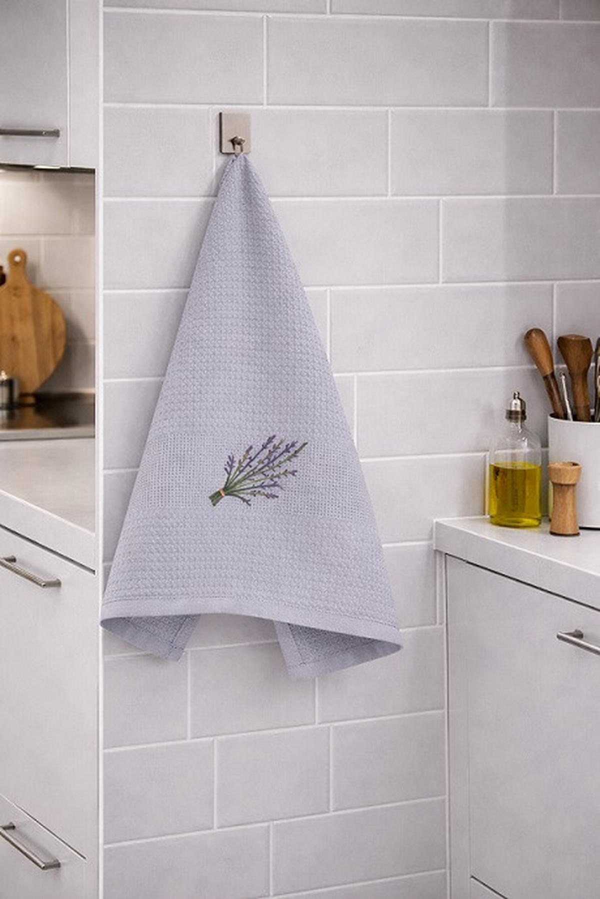 KUHINJSKA KRPA  LAVANDA  50/70 cm       siva  - siva, Konvencionalno, tekstil (50/70cm)