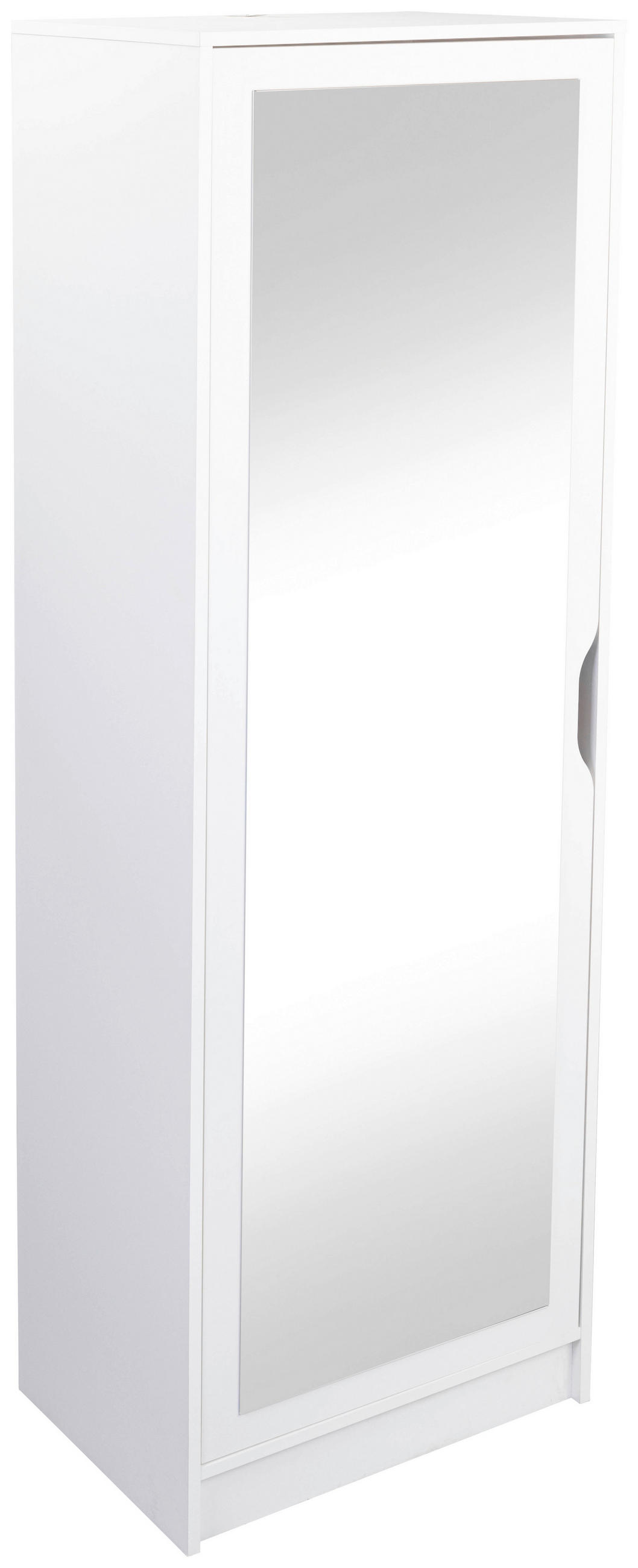 SCHUHSCHRANK Weiß  - Weiß, Design, Glas/Holz (58/190/40cm) - Livetastic