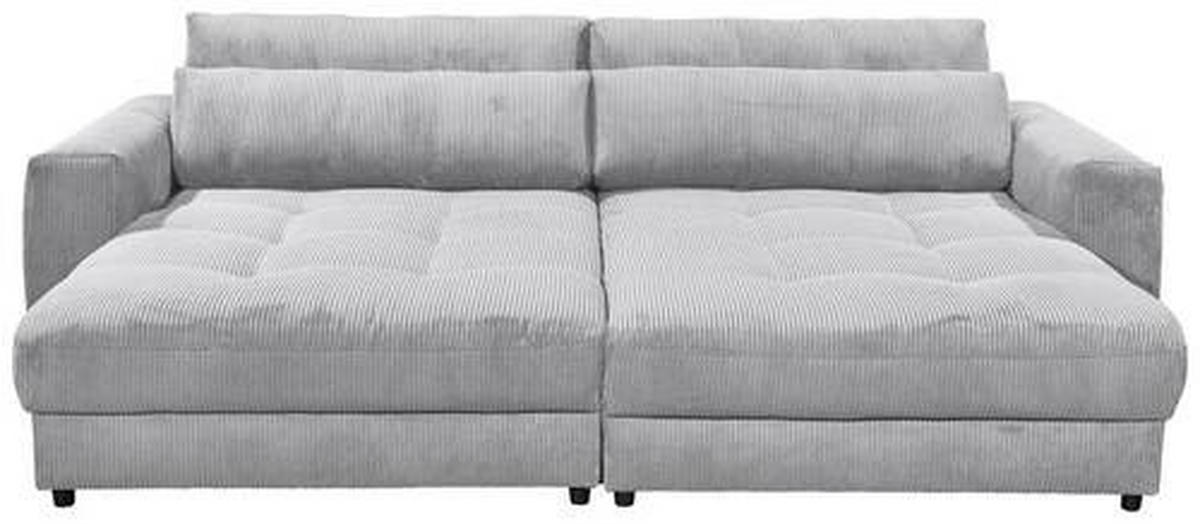 BIG SOFFA i manchester ljusgrå  - ljusgrå/svart, Klassisk, trämaterial/textil (292/90/194cm) - MID.YOU