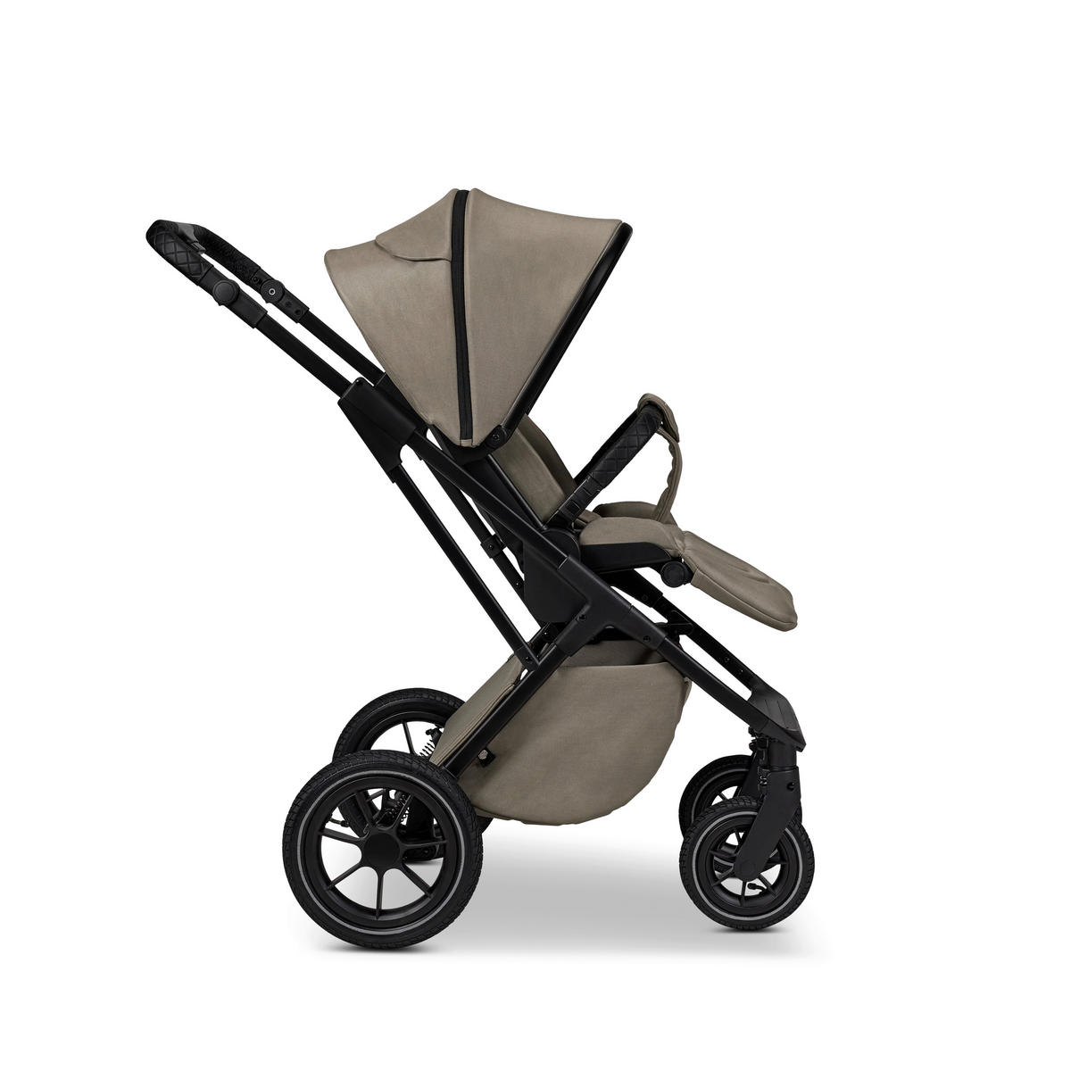 DJEČJA KOLICA  Più  - boje blata/crna, Basics, tekstil (105/56.5/127cm) - Moon