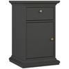 NACHTSCHRANK 43,6/69,6/40 cm  - Messingfarben/Grau, MODERN, Holzwerkstoff/Metall (43,6/69,6/40cm) - P & B
