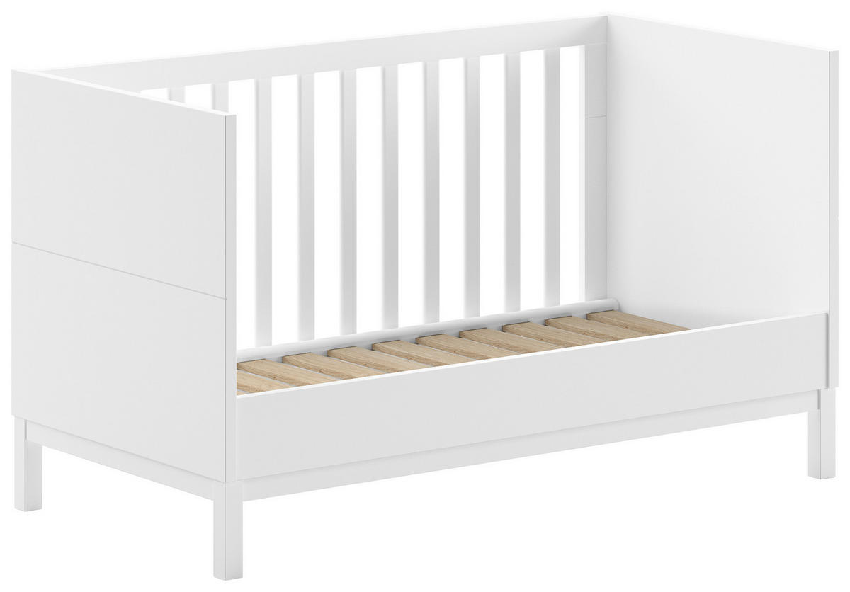 KINDER-/JUNIORBETT 70/140 cm  in Weiß  - Naturfarben/Weiß, MODERN, Holz/Holzwerkstoff (70/140cm) - MID.YOU