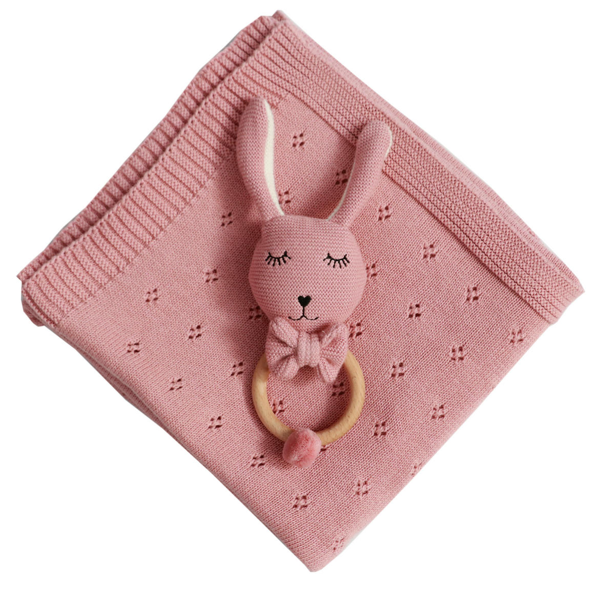 SCHMUSEDECKE PAULINE  80/100 cm  - Rosa, Basics, Holz/Textil (80/100cm) - Avelia