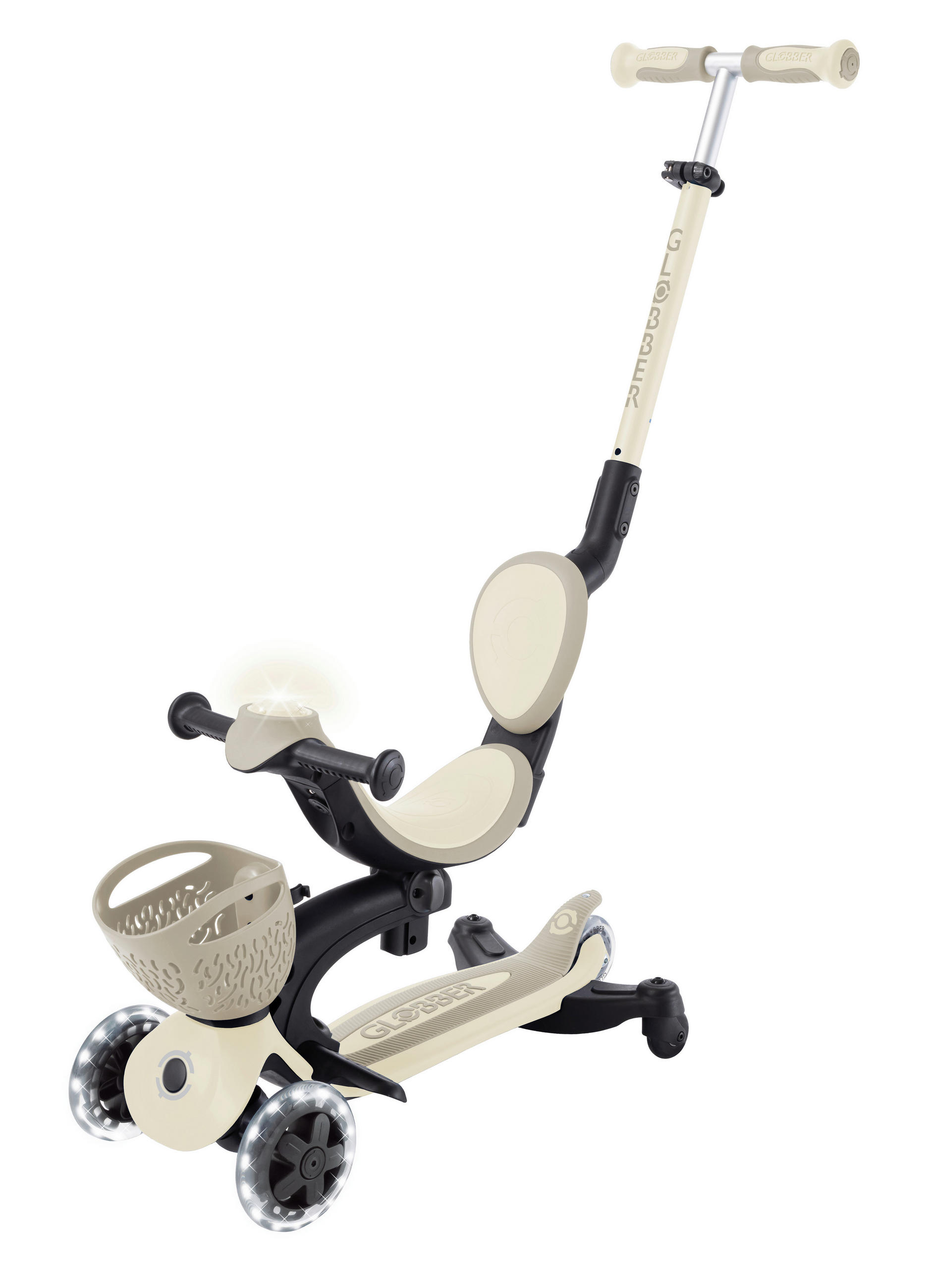 DREIRAD GO-UP BABY 360 LIGHTS  - Taupe, Basics, Kunststoff (75/29.5/102.5cm) - GLOBBER