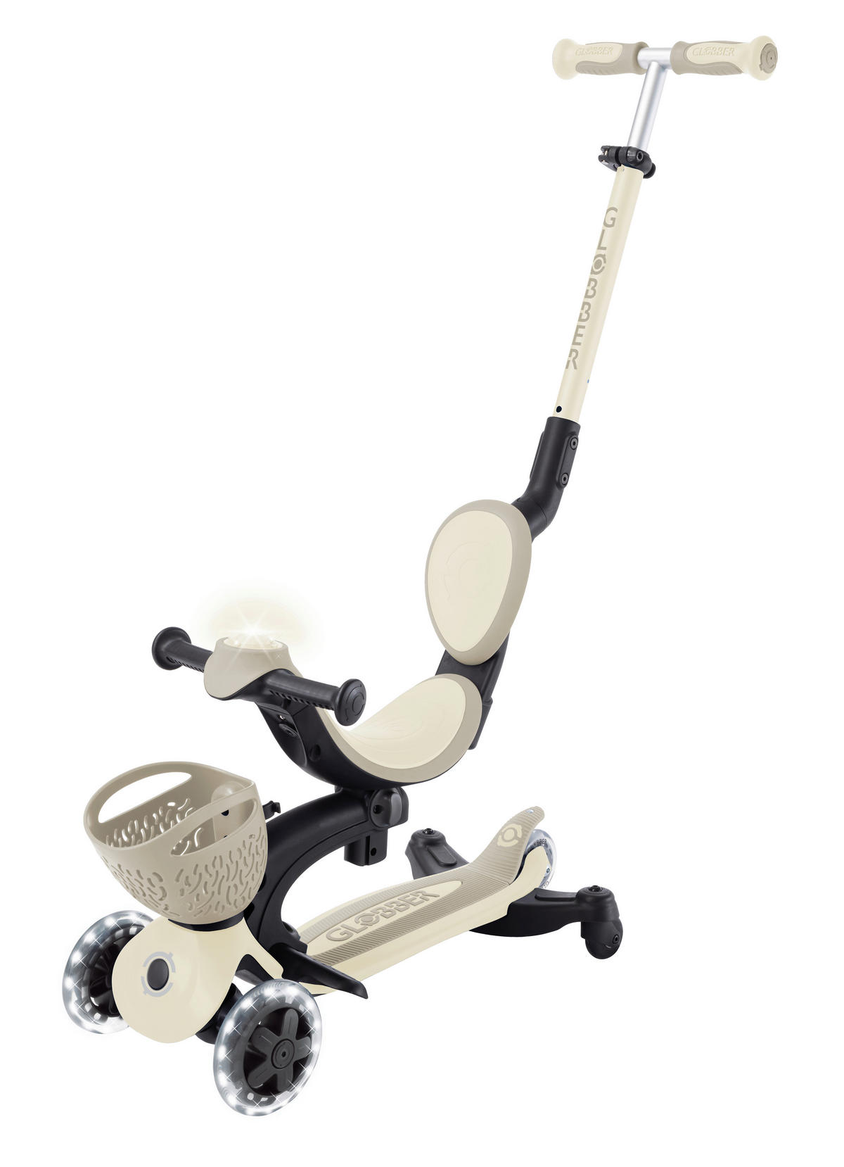DREIRAD GO-UP BABY 360 LIGHTS  - Taupe, Basics, Kunststoff (75/29.5/102.5cm) - GLOBBER