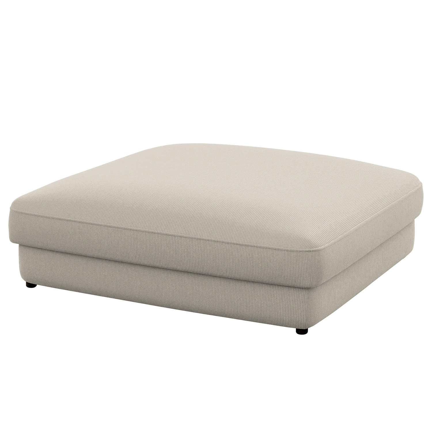 HOCKER in Textil Grau - Schwarz/Grau, Modern, Kunststoff/Textil (133/43/133cm) - Trendmanufaktur
