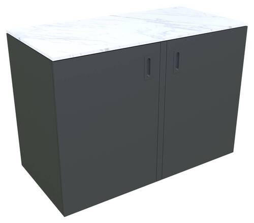 OUTDOORKÜCHE - Anthrazit, Basics, Stein/Metall (126/92/63cm) - Modante