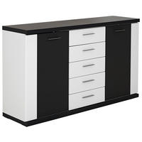 SIDEBOARD Manhattan  in 156/90,4/41 cm  - Silberfarben/Schwarz, Design, Holzwerkstoff/Kunststoff (156/90,4/41cm) - Xora
