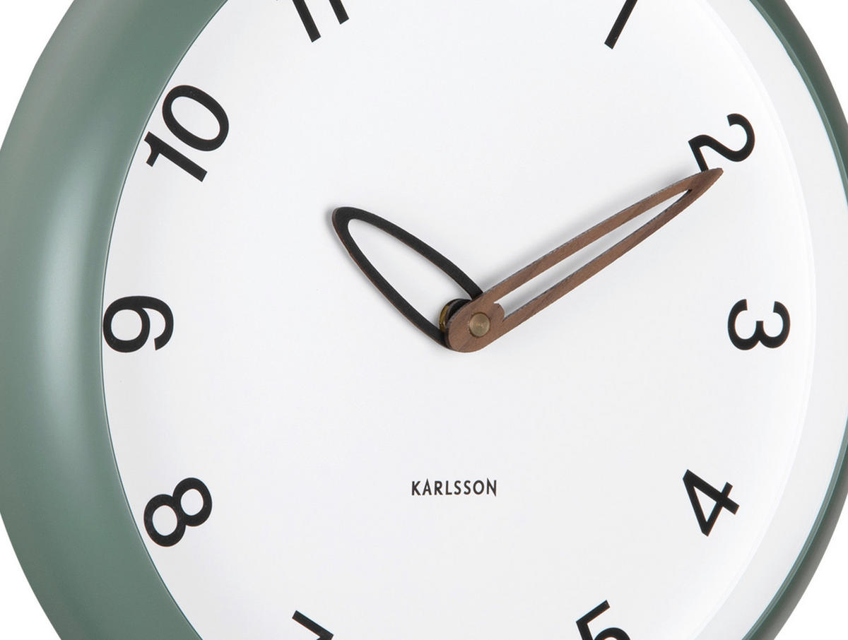 WANDUHR 30 cm   - Grün, Basics, Kunststoff (30cm) - Karlsson