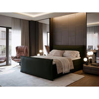 BOXSPRINGBETT 180/200 cm  in Grün  - Schwarz/Grün, MODERN, Textil (180/200cm) - MID.YOU