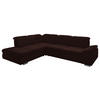 ECKSOFA  in Mikrofaser Braun  260/312 cm  - Chromfarben/Braun, Design, Textil/Metall (260/312cm) - Beldomo Style