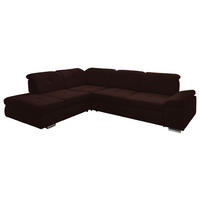 ECKSOFA  in Mikrofaser Braun  260/312 cm  - Chromfarben/Braun, Design, Textil/Metall (260/312cm) - Beldomo Style