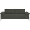 3-SITZER-SOFA in Flachgewebe Grau  - Schwarz/Grau, Design, Textil/Metall (226/89/97cm) - Pure Home Lifestyle