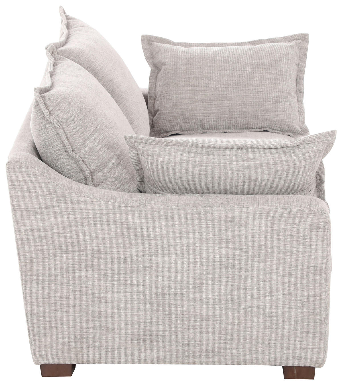 DVOJMIESTNA POHOVKA, textil, sivobéžová - hnedá/sivobéžová, Modern, drevo/textil (180/93/97cm) - MID.YOU