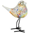 DEKOVOGEL - Gelb/Schwarz, KONVENTIONELL, Glas/Metall (13/15,5/8,5cm) - Ambia Home