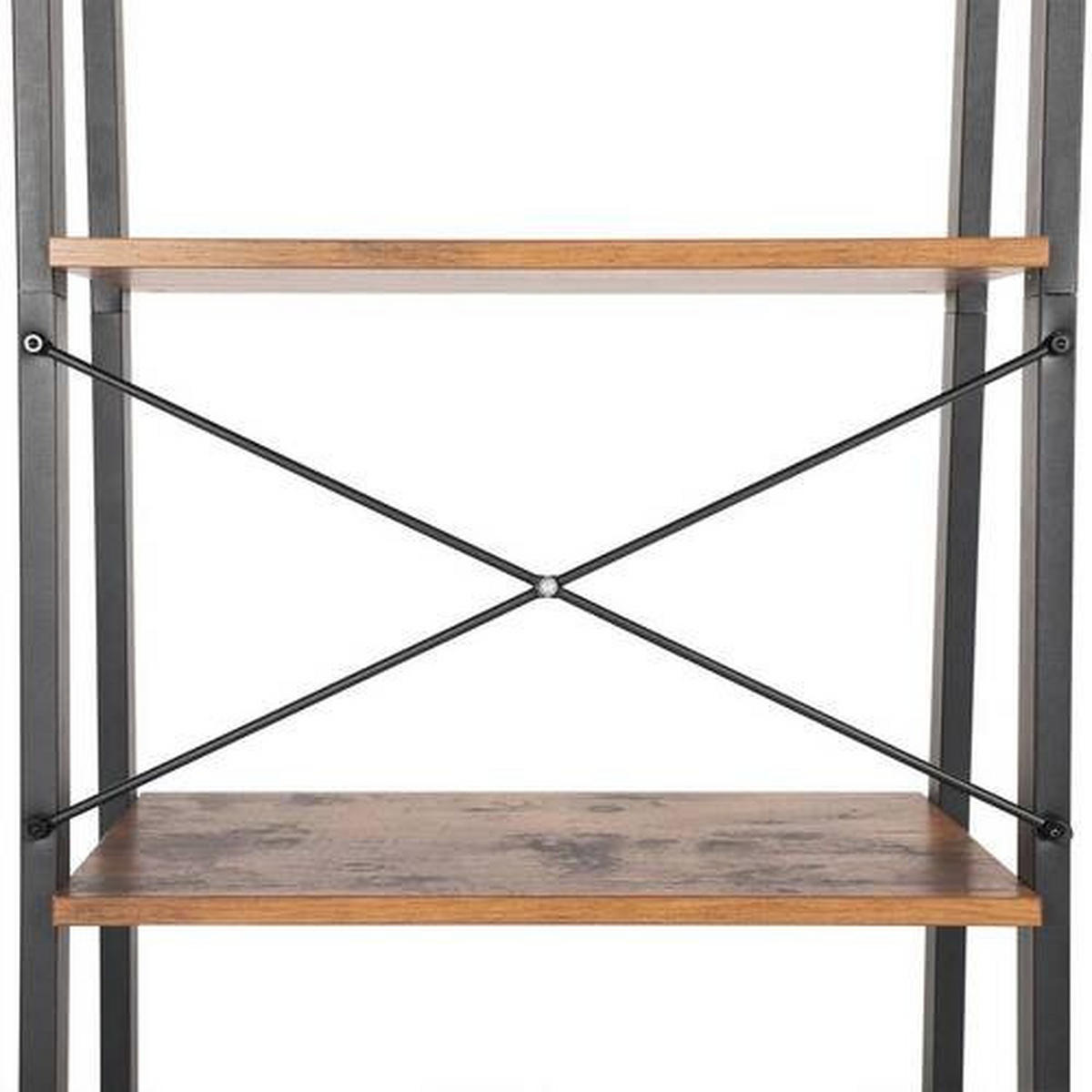 REGÁL, hnedá, čierna, 56/137,5/34 cm - hnedá/čierna, Basics, kompozitné drevo (56/137,5/34cm) - Boxxx