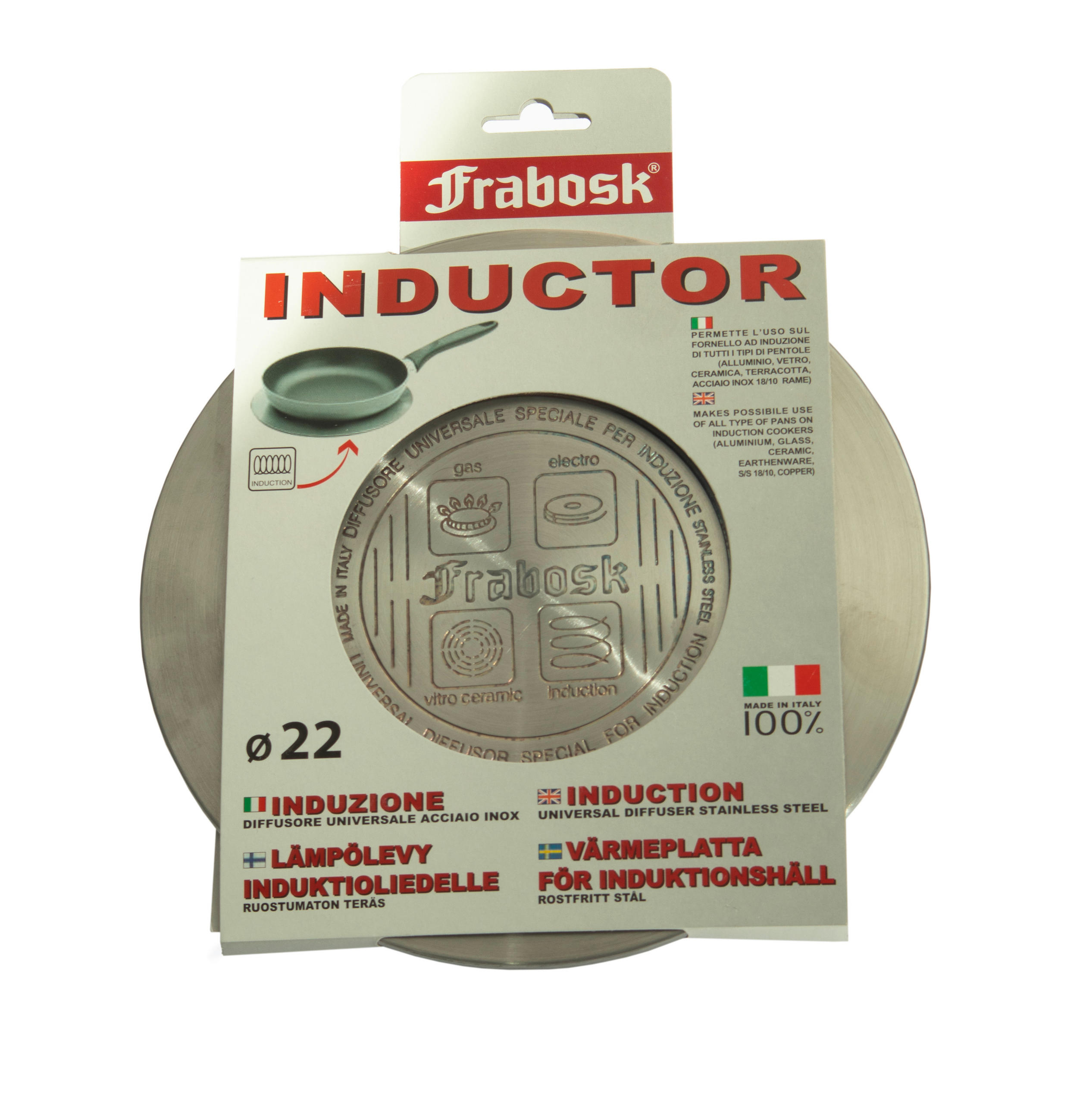 INDUKCIÓS ADAPTERLEMEZ  - ezüst, Basics, fém (0.45kg)