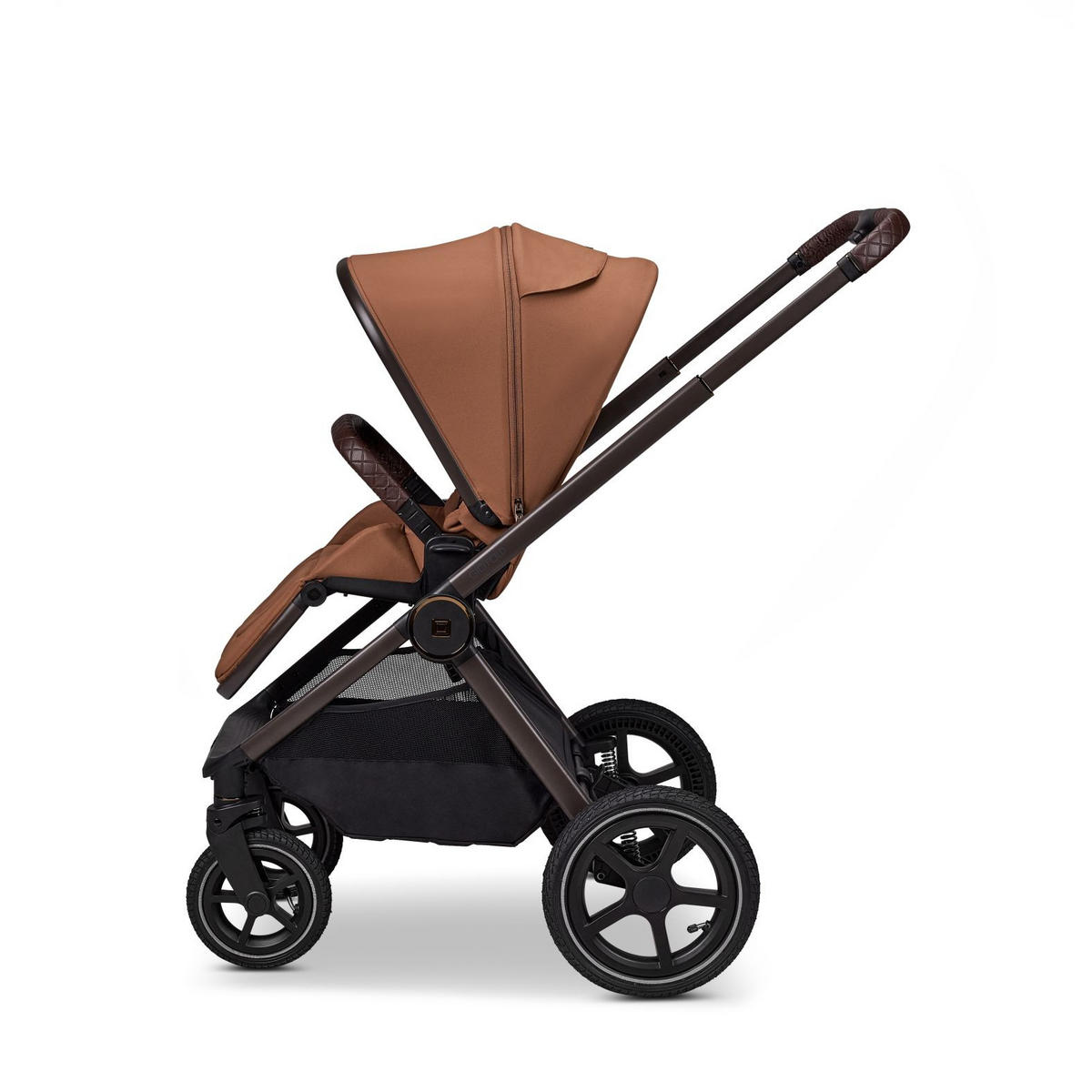 KINDERWAGENSET  GIO FOLD SET AIR  cognac  - Cognac/Braun, Basics, Textil/Metall (120/58/92cm) - Moon Edition