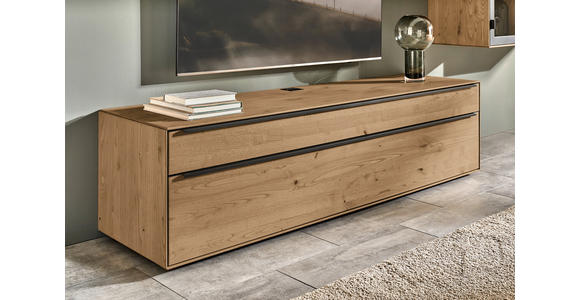 LOWBOARD Kastanienfarben  182/47,1/47,1 cm  - Kastanienfarben/Anthrazit, Natur, Holz/Metall (182/47,1/47,1cm) - Valnatura