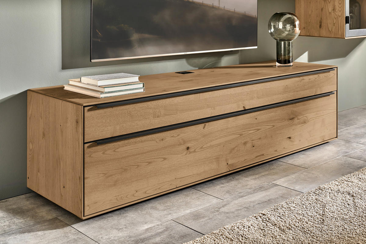 LOWBOARD Kastanienfarben  182/47,1/47,1 cm  - Kastanienfarben/Anthrazit, Natur, Holz/Metall (182/47,1/47,1cm) - Valnatura