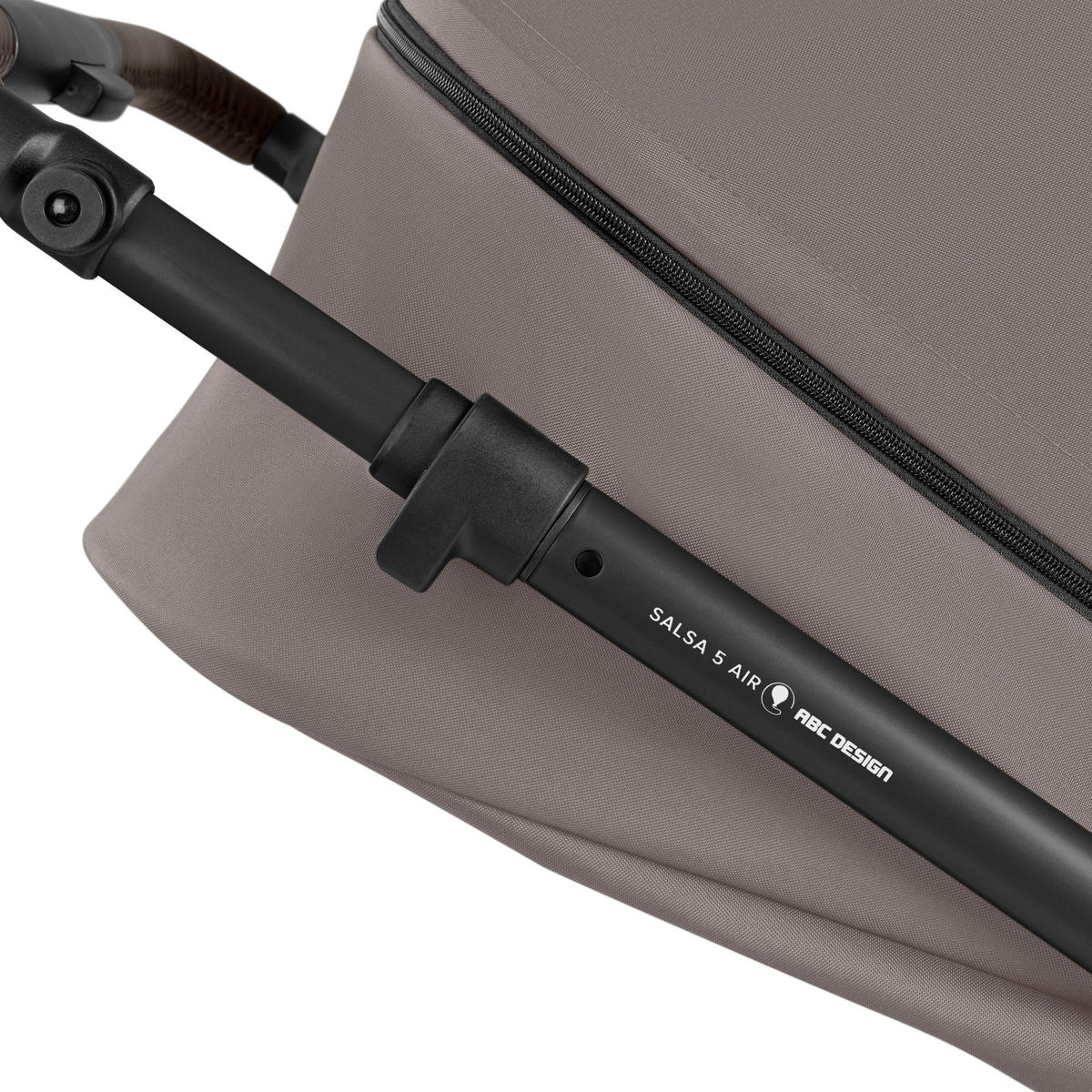 KINDERWAGENSET Salsa 5 Air Starter Set  - Graubraun/Schwarz, Basics, Textil/Metall (95.5/63/107,5cm) - ABC Design