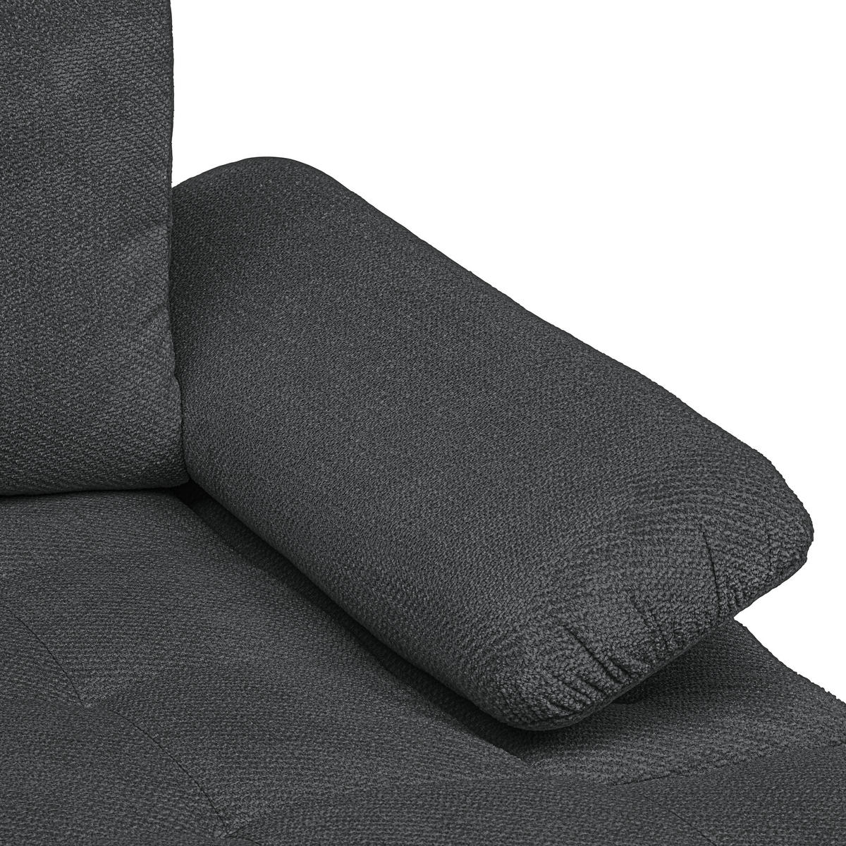 ECKSOFA Dunkelgrau Webstoff  - Dunkelgrau/Schwarz, KONVENTIONELL, Kunststoff/Textil (282/162cm) - Carryhome