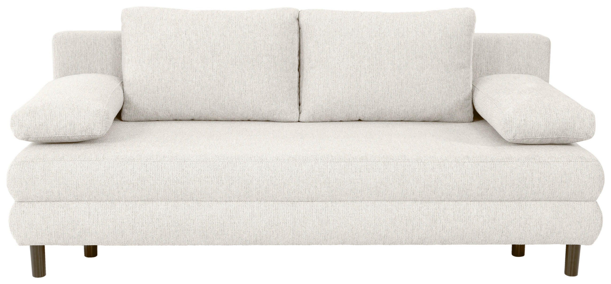 SCHLAFSOFA in Textil Creme  - Creme/Schwarz, Design, Textil/Metall (197/84/92,5cm) - home24