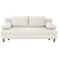 SCHLAFSOFA Lia in Webstoff Creme  - Creme/Schwarz, Design, Textil/Metall (197/84/92,5cm) - Hom`in