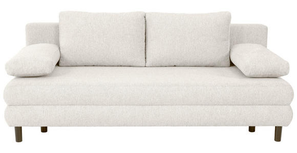 SCHLAFSOFA Lia in Webstoff Creme  - Creme/Schwarz, Design, Textil/Metall (197/84/92,5cm) - Hom`in