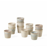 ESPRESSOTASSENSET 80ML GRESPRESSO 12-teilig  - Weiß Hochglanz/Hellgrau, Basics, Keramik - Costa Nova