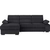 ECKSOFA in Webstoff Anthrazit  - Dunkelbraun/Anthrazit, Konventionell, Kunststoff/Textil (166/258cm) - Cantus