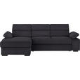 ECKSOFA in Webstoff Anthrazit  166/258 cm  - Dunkelbraun/Anthrazit, KONVENTIONELL, Kunststoff/Textil (166/258cm) - Cantus