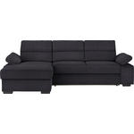 ECKSOFA in Webstoff Anthrazit  166/258 cm  - Dunkelbraun/Anthrazit, KONVENTIONELL, Kunststoff/Textil (166/258cm) - Cantus