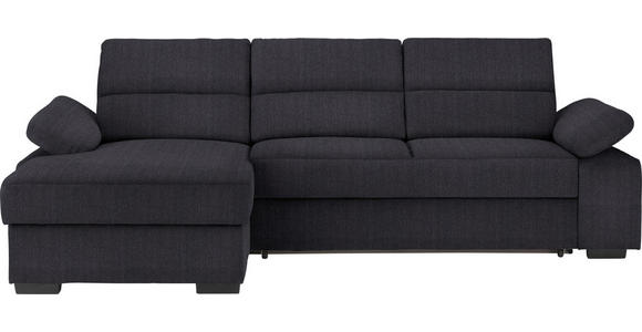 ECKSOFA in Webstoff Anthrazit  166/258 cm  - Dunkelbraun/Anthrazit, KONVENTIONELL, Kunststoff/Textil (166/258cm) - Cantus