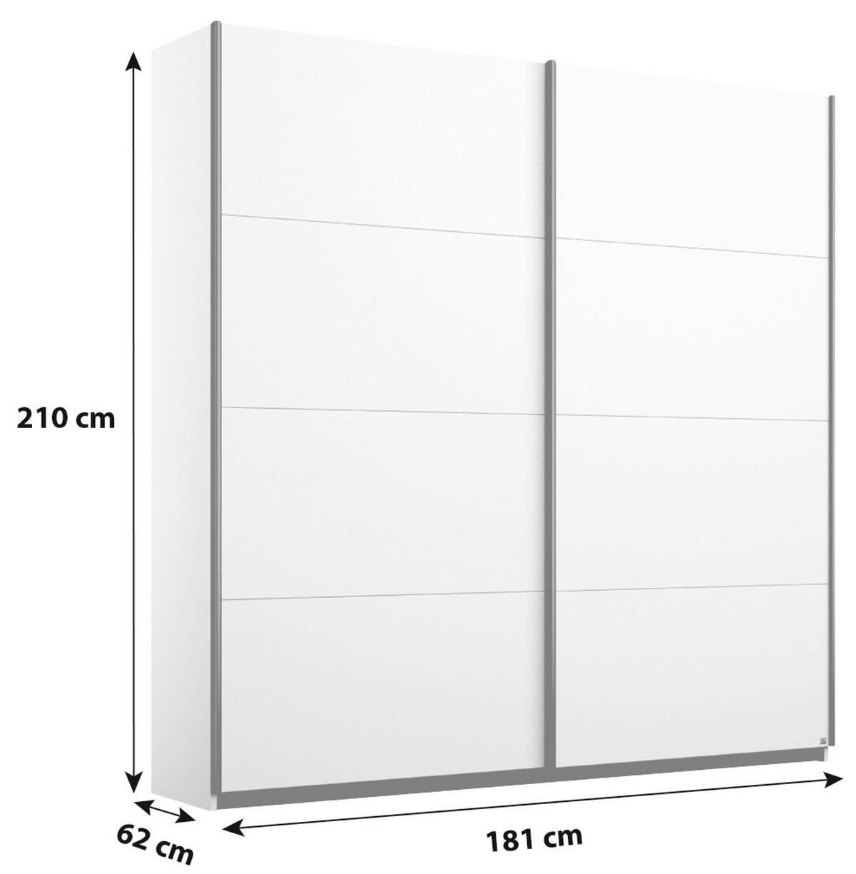 metallic in Schwebetürenschrank Dunkelgrau 2-türig