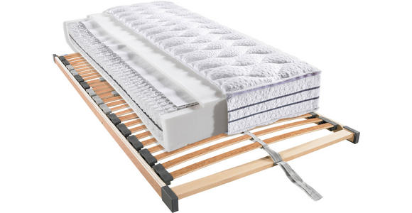 MATRATZENSET 120/200 cm - Birkefarben, Basics, Holz (120/200cm) - Novel